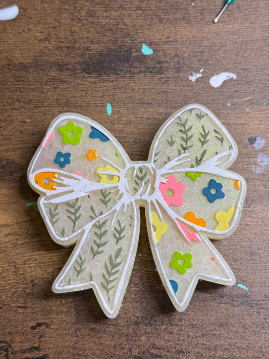 Floral Leaves Bow