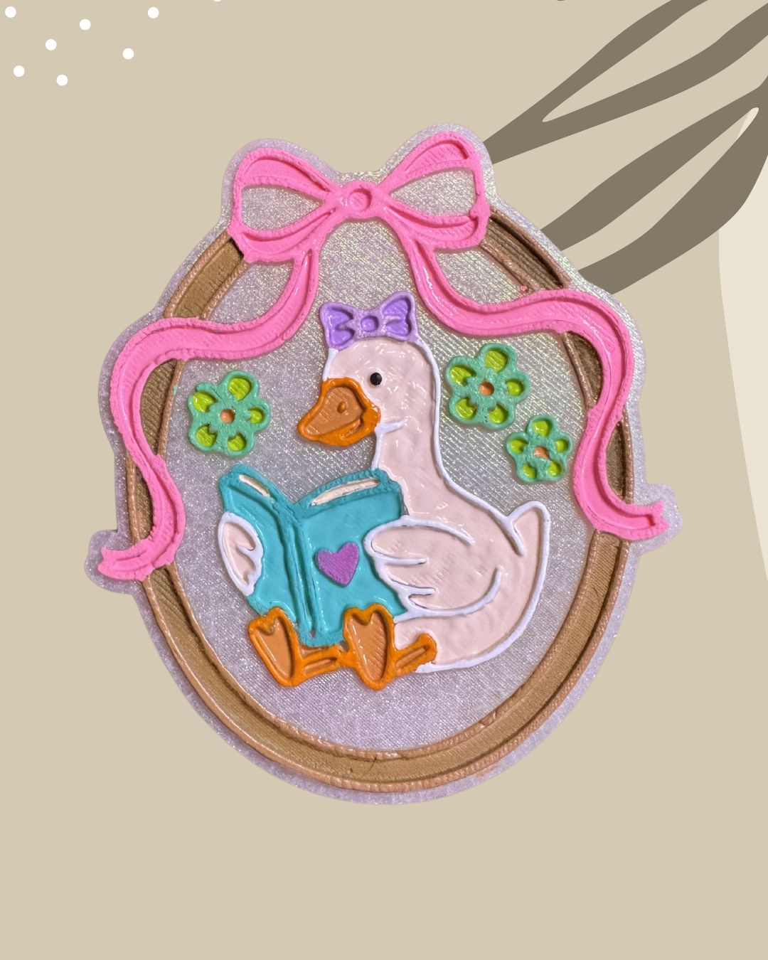 Goose in Frame with Book